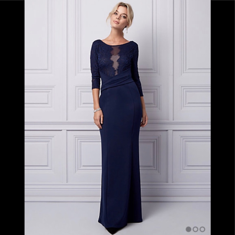 Navy Blue long sleeve dress